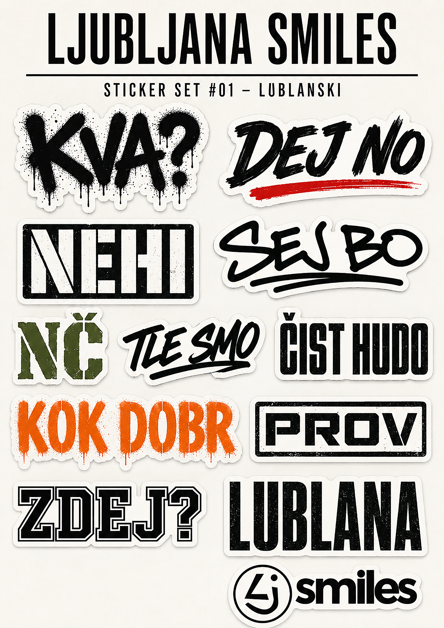 LUBLANA STICKER SET #02